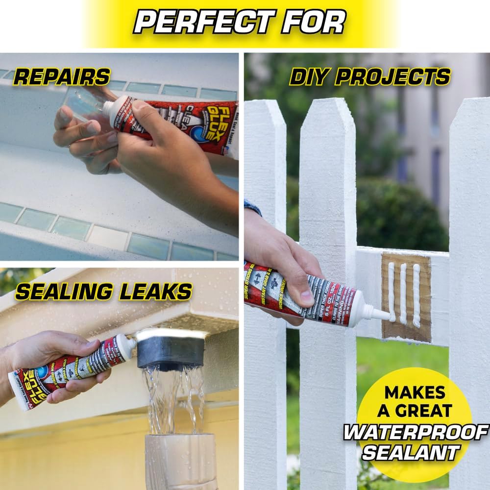 Flex Glue MAX, Super Strong, Rubberized Waterproof Adhesive, Works Underwater...