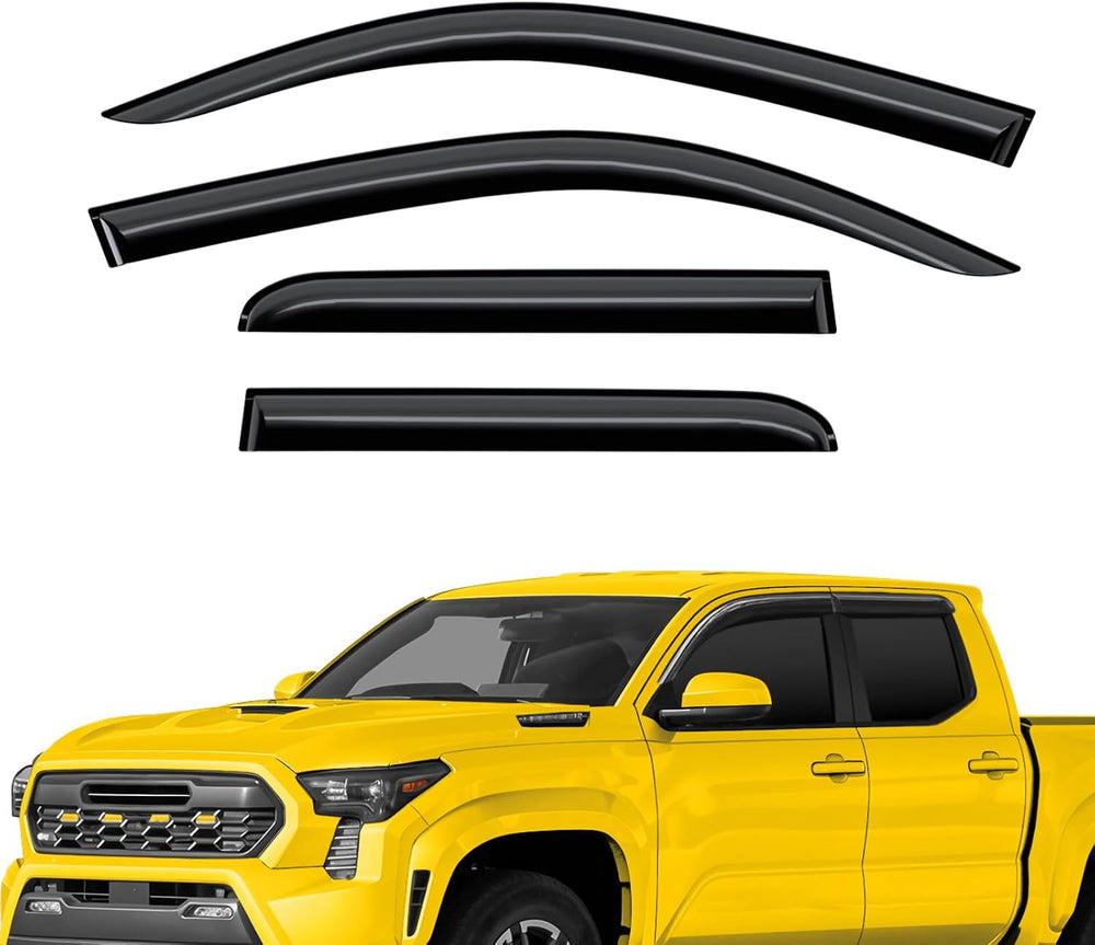 Extra Durable Window Deflectors Tape-On Window Visors Rain Guards Fit (2 pcs)
