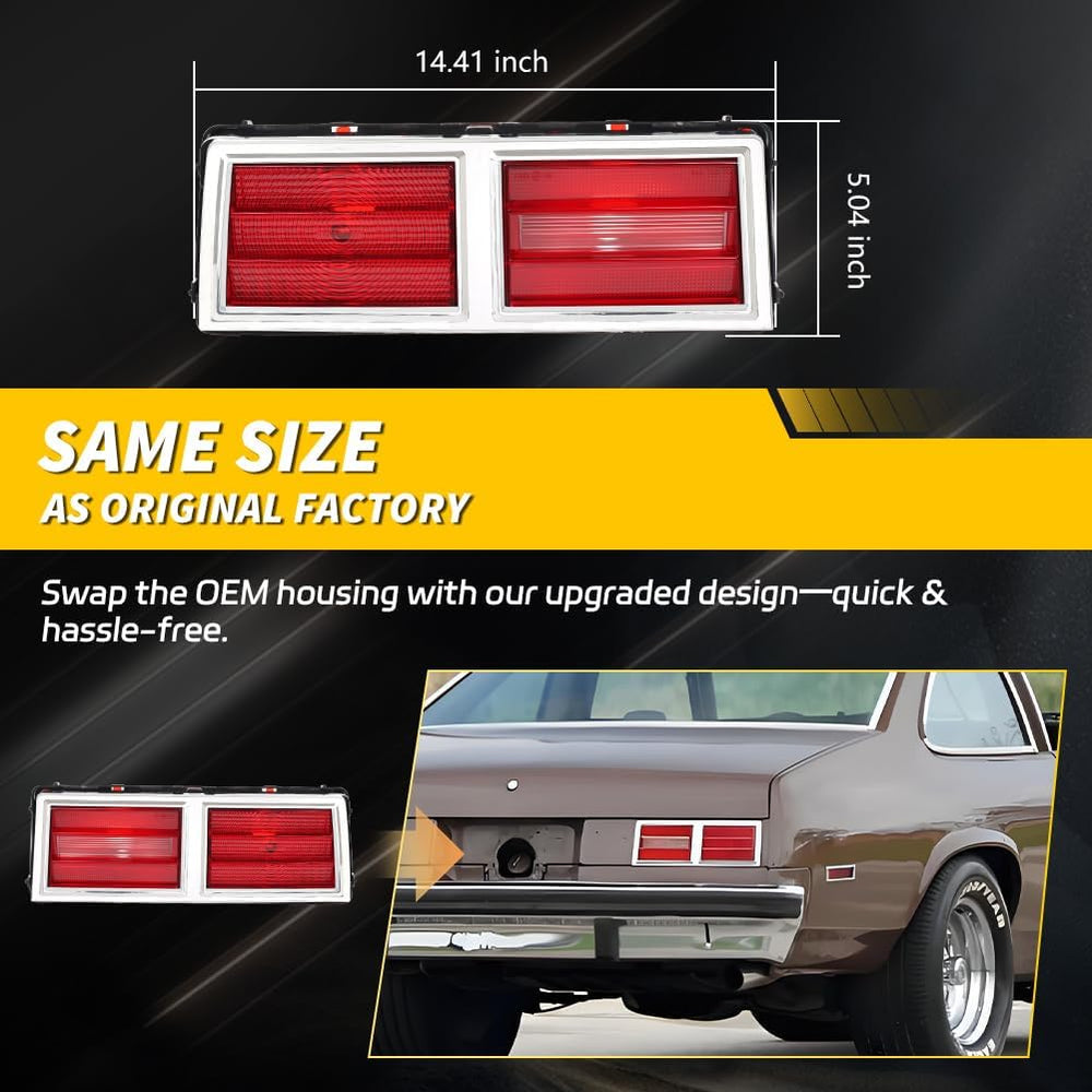 Tail Light Lamp Lens Compatible with Chevy II Nova 1975 1976 1977 1978 1979, ...