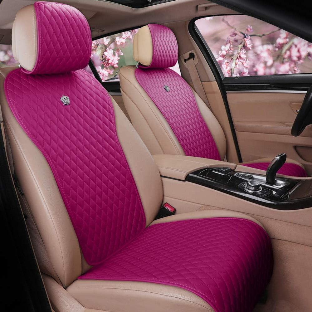 Rose Pink Automotive Seat Covers Leather Universal Seat Covers