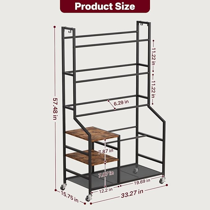 Portin 5 Tier Disc Golf Storage Rack, Disc Station Organizer