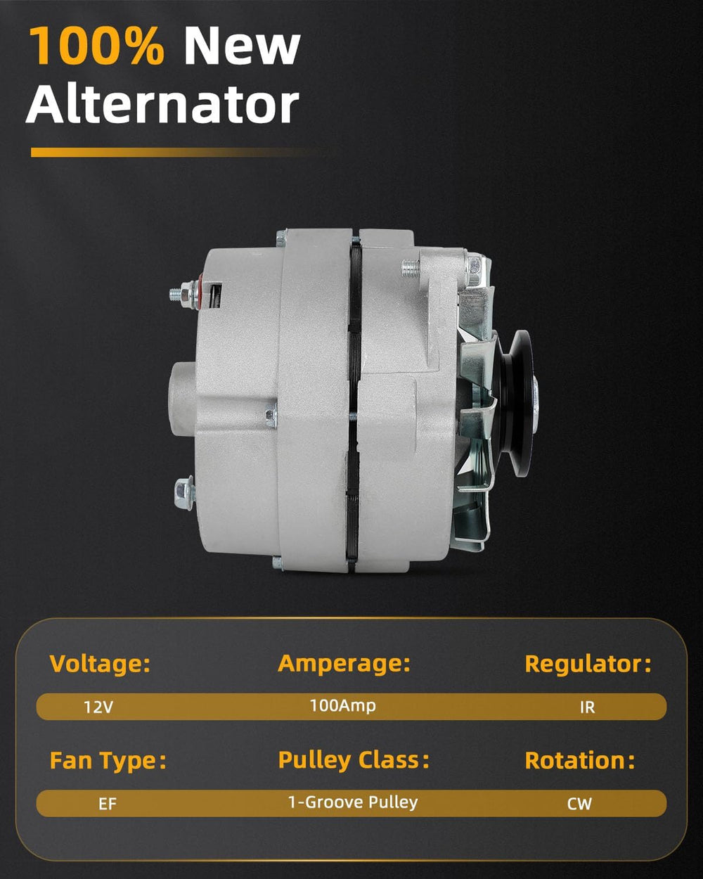 Automotive Alternator For Chevy One Wire 10SI Self-exciting SBC BBC GM Replac...