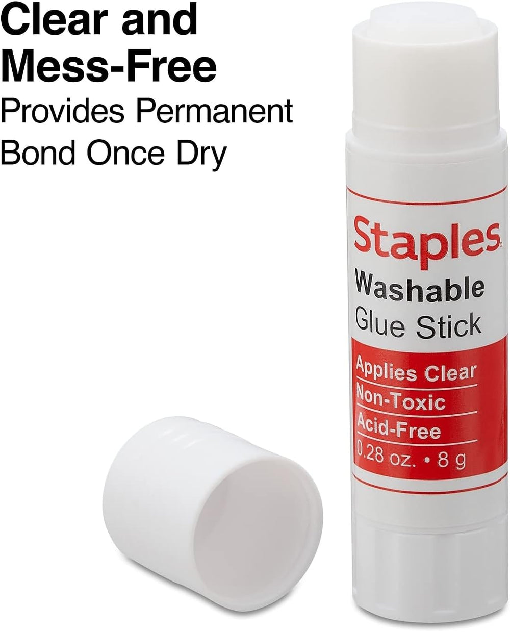 Staples Washable Glue Sticks, 0.28 Oz, 108-Pack