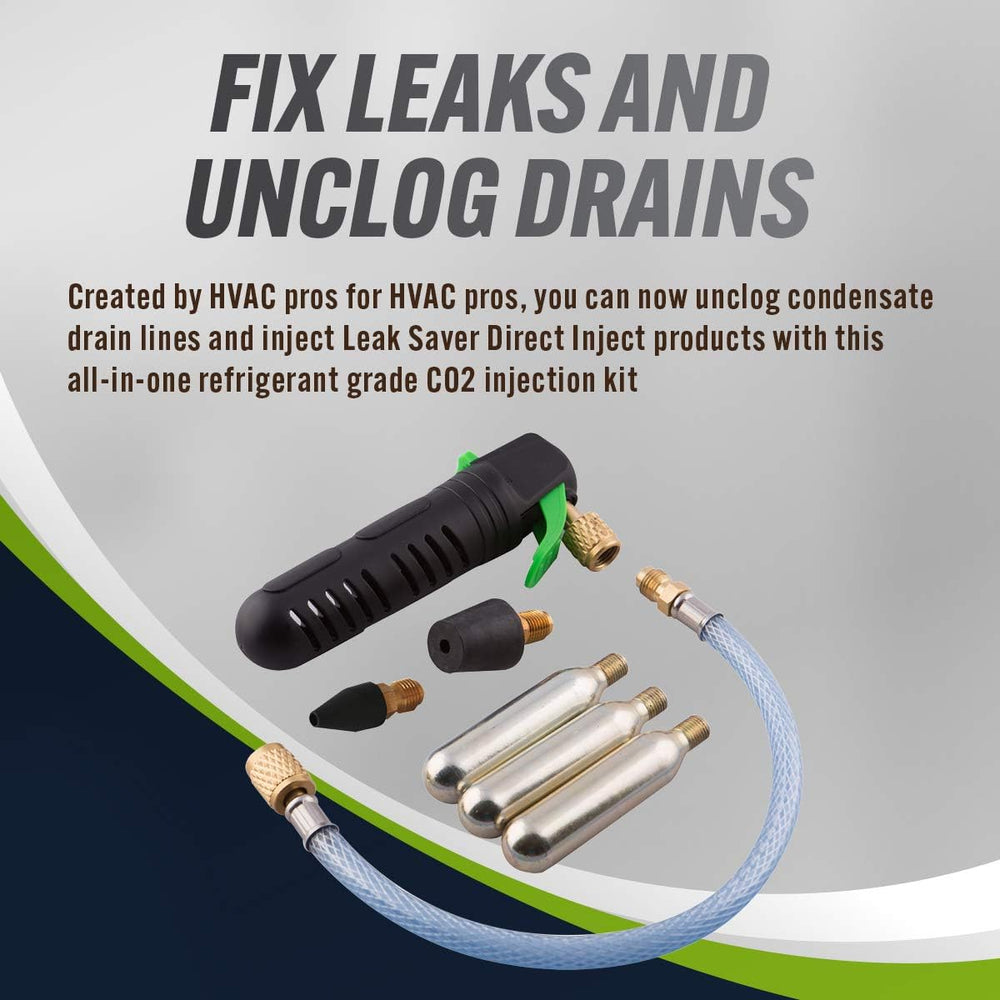 Leak Saver AC Leak Sealant + HVAC Injector Kit Bundle