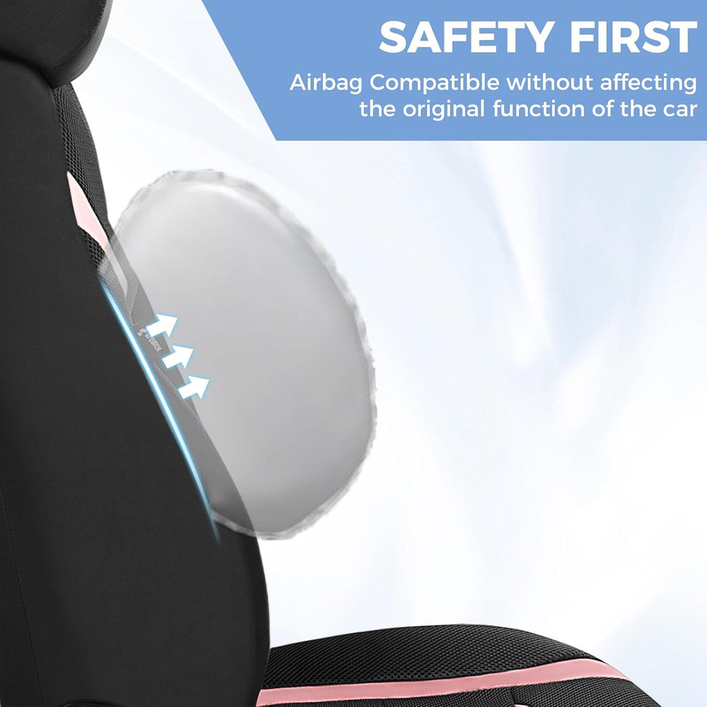 Seat Cover, Car Seat Covers Front Set, Air Cool Mesh Thick Car Seat Covers, C...