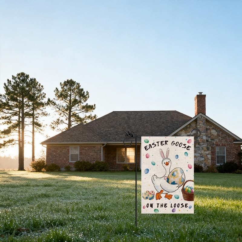 Seasonal Garden Flags - Funny Goose Double Sided Flags Set of 11 Holiday Farm...