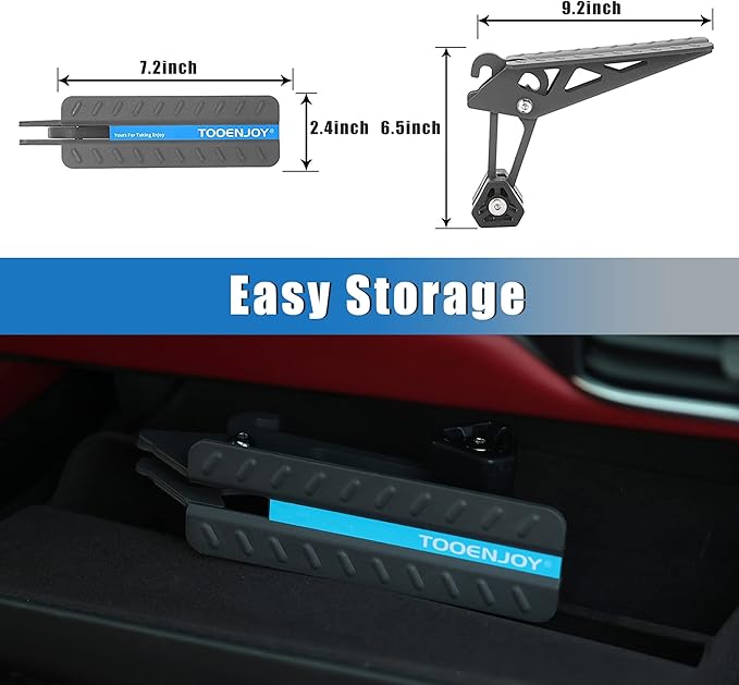 TOOENJOY Universal Fit Car Door Step, Foldable Roof Rack Door Step Up on Door