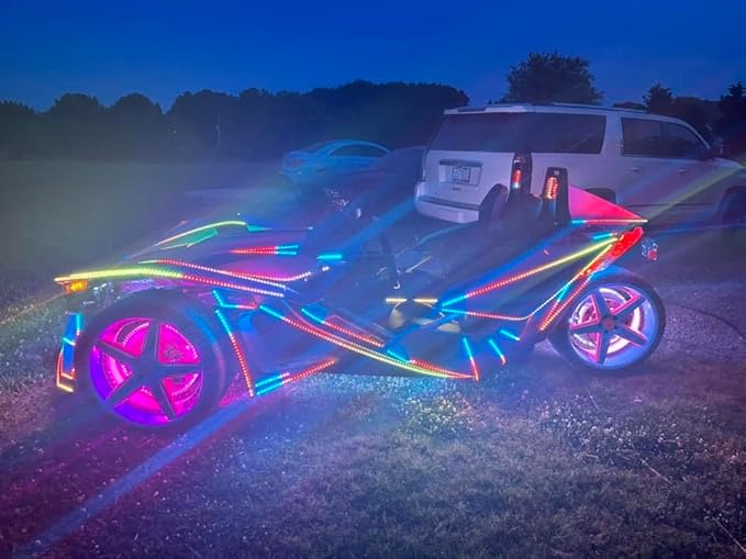 3PCS 4FT Quad Row Brightest Chasing Dream Color LED Light Strips