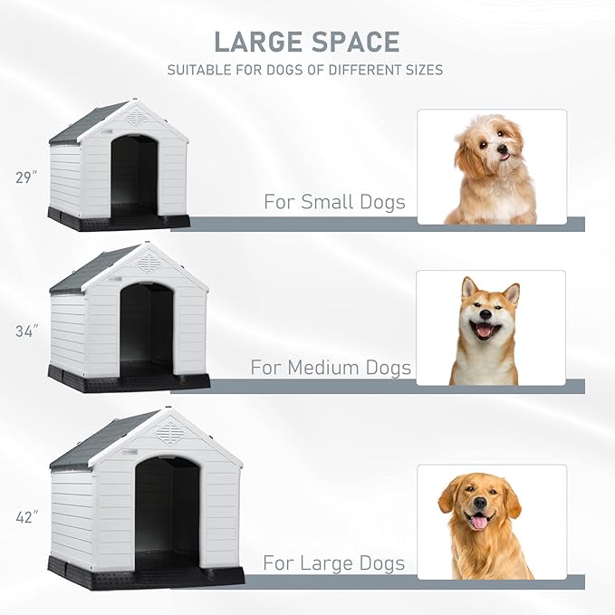 LEMBERI Durable Waterproof Plastic Dog House