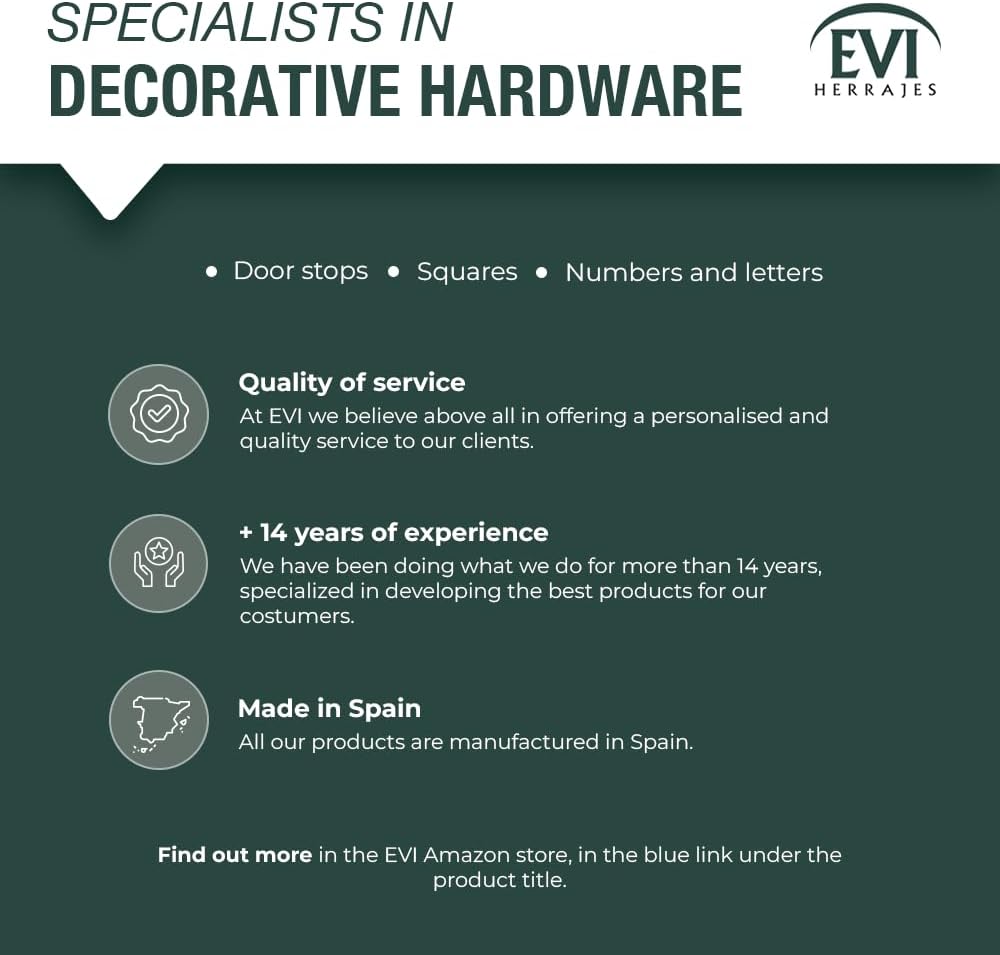 EVI Door Stoppers | Brass Door Handle Stopper - Adhesive and Screw Fastening ...
