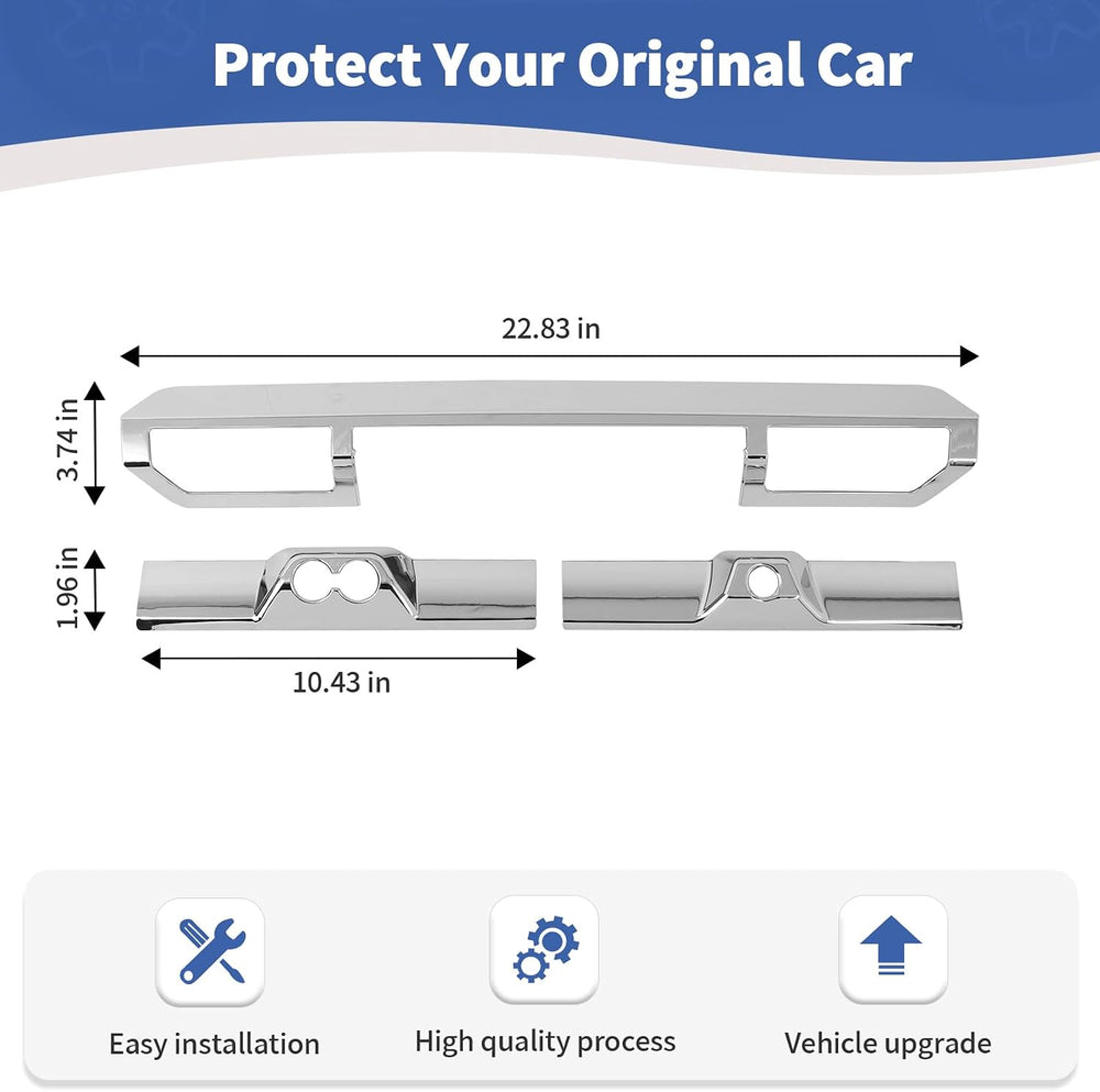 for Silverado High Mount 3rd Brake Light Trim Cover Chrome for Chevrolet Silv...