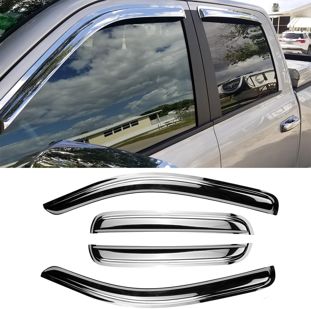 Window Visors for 09-18 Ram1500 Crew Cab;19 Ram1500 Classic Crew Cab 94109Y