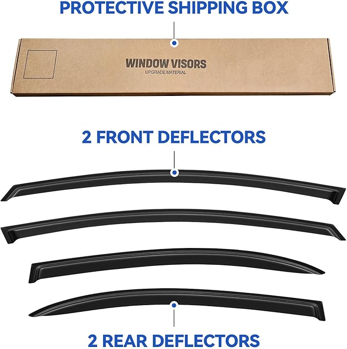 Window Visors Rain Guards for 2006 2007 2008 2009 2010 2011 Honda Civic