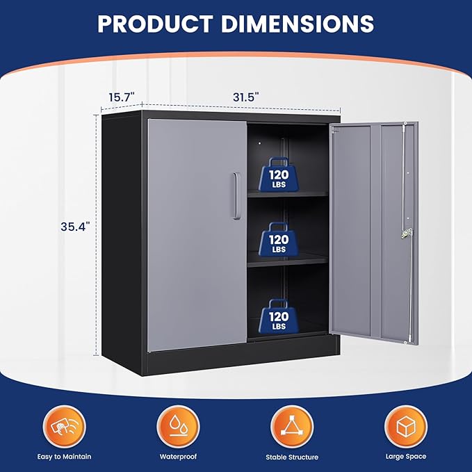 Yizosh Metal Garage Storage Cabinet