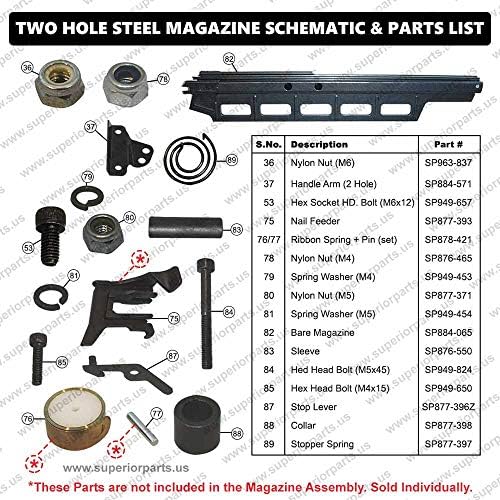 SP 884-570 Aftermarket Magazine Assembly (Steel) 2-Hole Compatible with Hitac...