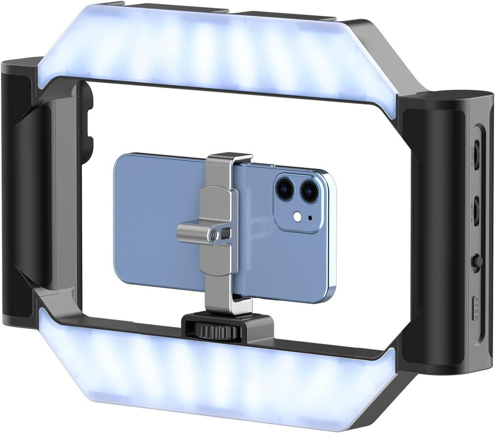 ULANZI Smartphone Video Rig with Light, U-Rig Light Cell Phone Handheld Stabi...