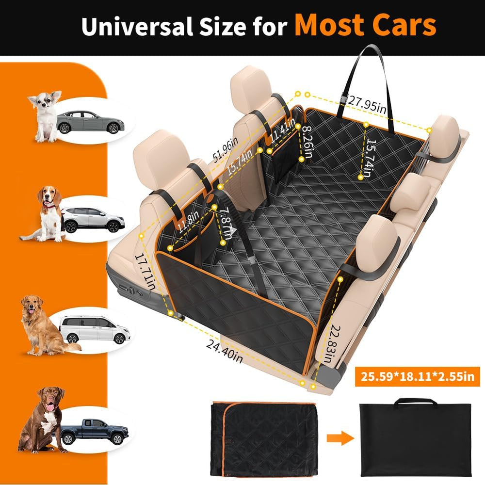 KYG Hard Bottom Dog Car Seat Cover for Back Seat