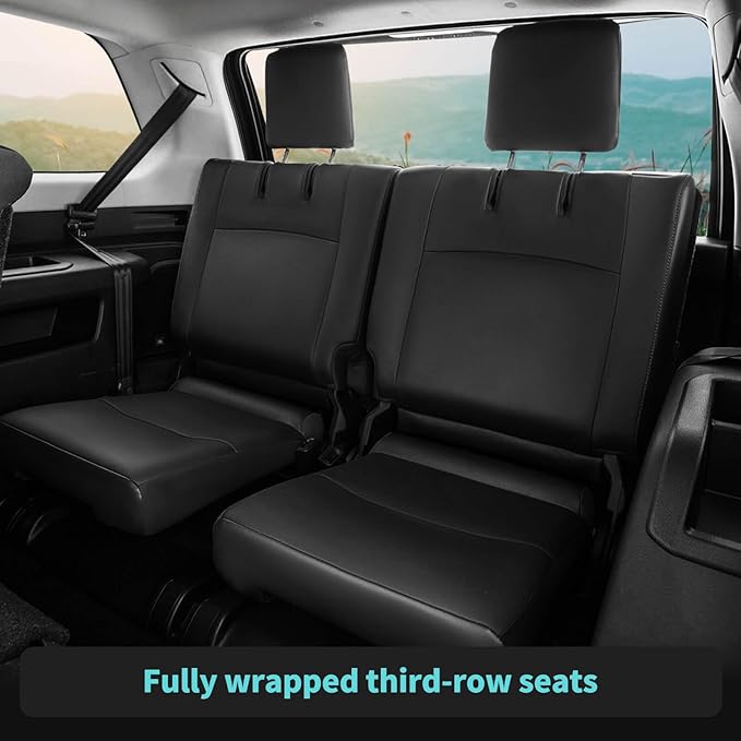 Seat Covers for Toyota 4Runner 2011-2024, Faux Leather Car Seat Cover Full Set