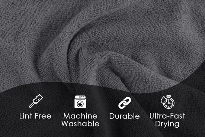 Avalon Towels Microfiber Cleaning Cloths Size 16" x 16", Highly Abs...