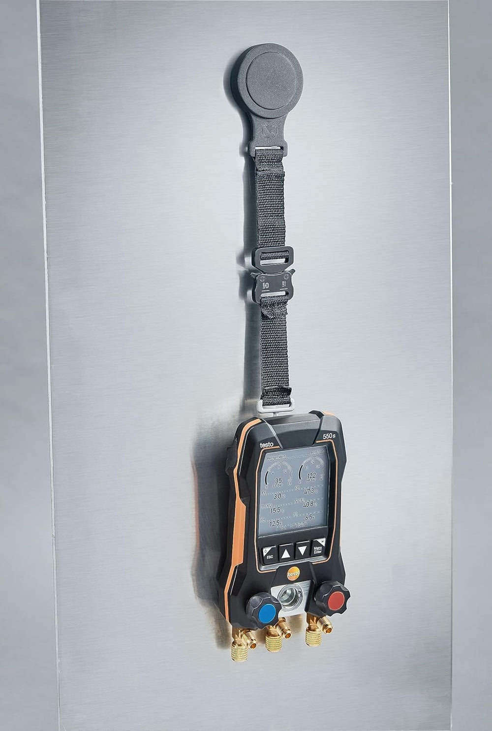 testo 550s AC Manifold Gauge Set – Manifold Gauges HVAC – Incl. 2 Wired Tempe...