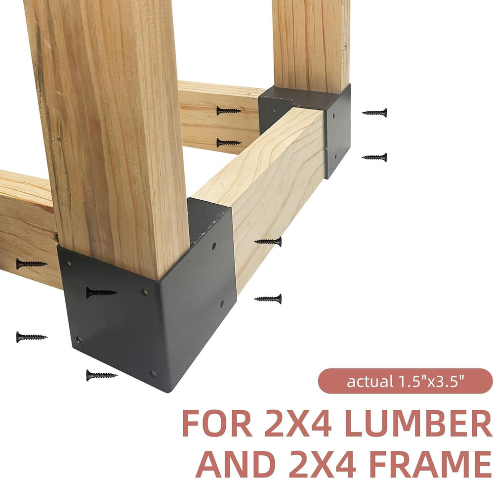 Workbench Bracket Kit, Heavy Duty Steel Workbench Kit for 2x4 (Actual 1.5&quo...