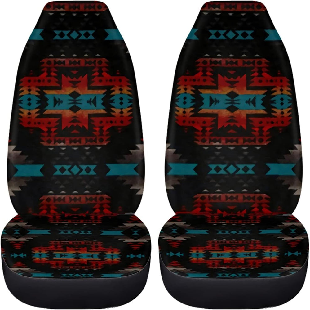 Dreaweet Navajo Print Car Seat Covers for Men Women Southwest Pattern Front S...