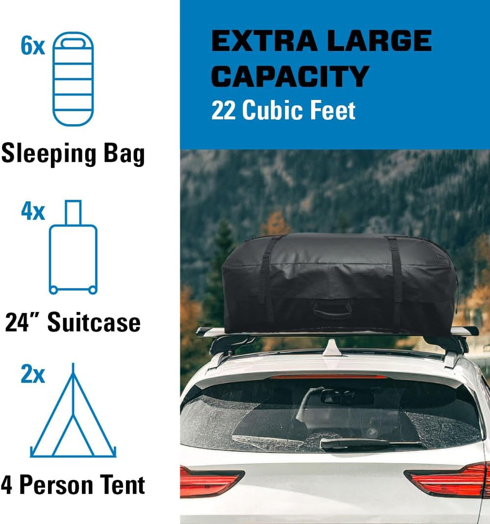 Reese 59007 Waterproof Rooftop Cargo Carrier Bag for Cars, SUVs or Trucks wit...