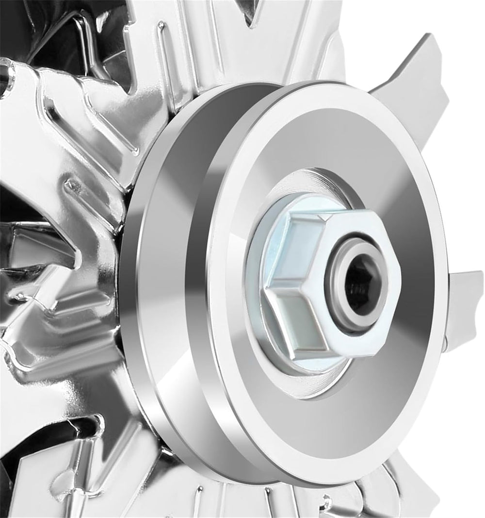 Automotive Alternator Chrome for 110Amp 1 Wire Self Exciting Street Rod GM 30...
