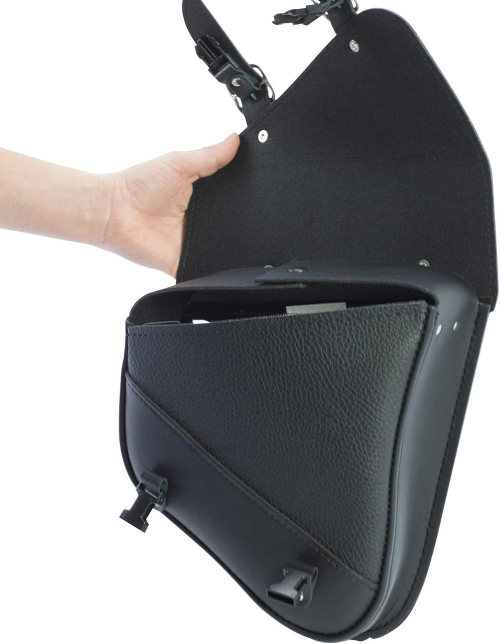 Dowco Willie & Max Black Jack Swingarm Bag - Black Buckle - Triangulated ...