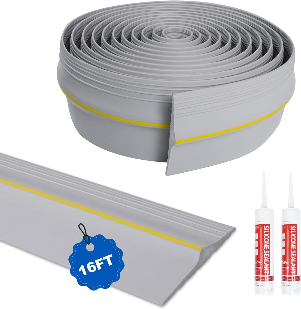16FT Garage Door Threshold Seal Strip, Waterproof Rubber