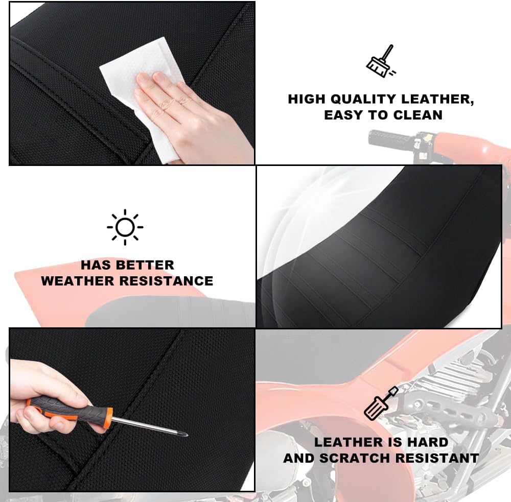 Non-Slip Gripper Seat Cover Fit for TRX 300 EX Sportrax 1993-2006 | PVC Leath...
