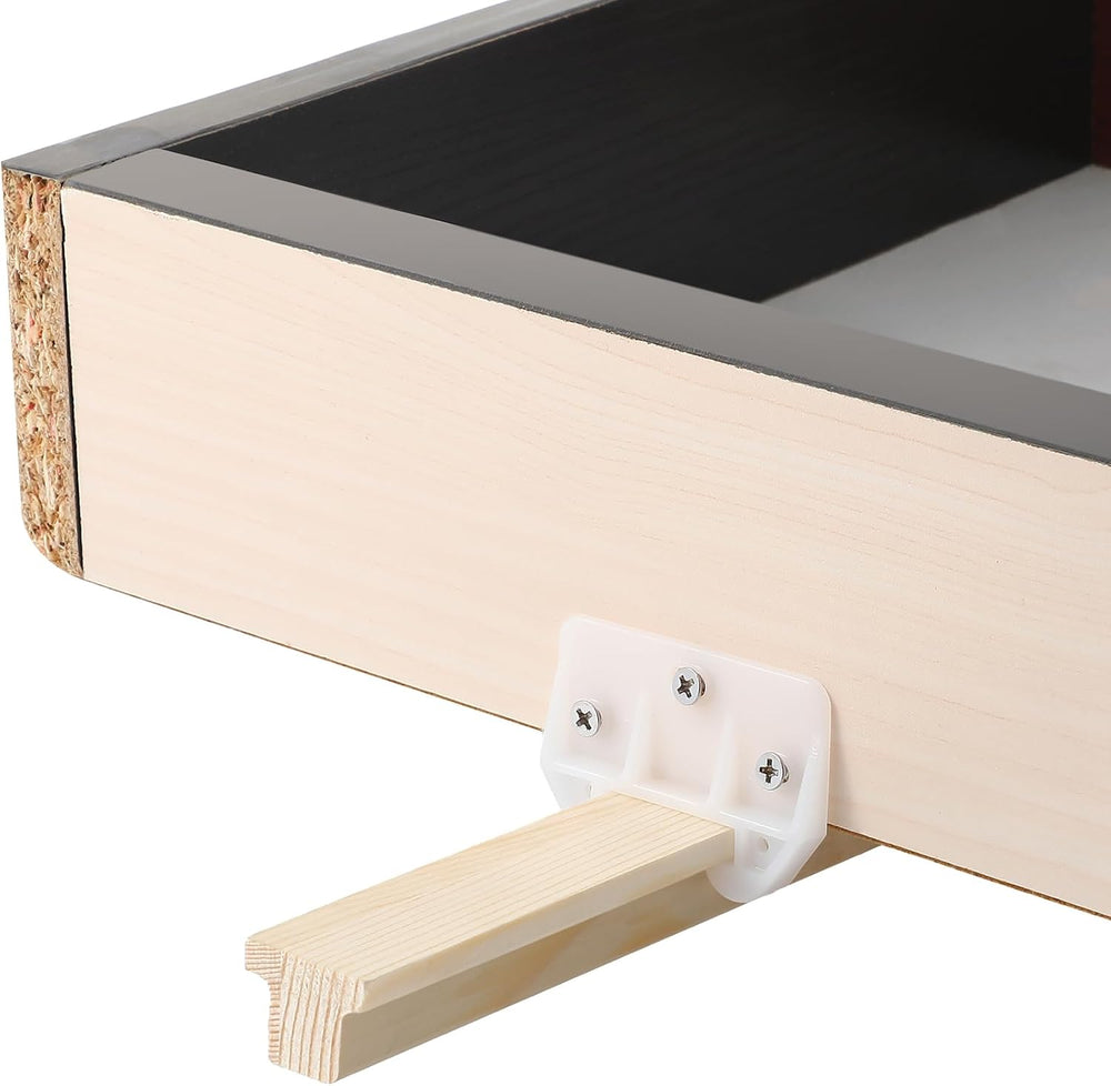 Yousoontic 4 Pack Hardwood Center Mount Drawer Slides Wooden Drawer Track Cla...