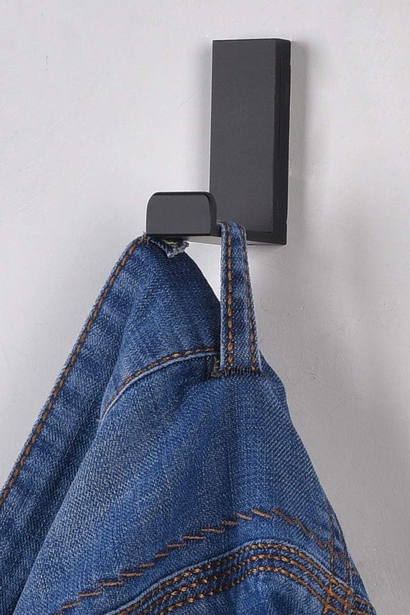 Coat Hooks Wall Mounted Towel Holder Robe Hanger 3 Pack Black