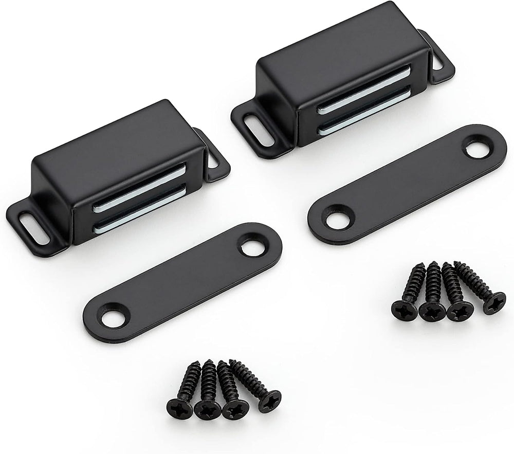 Ravinte Matte Black Magnetic Door Catch, Black Cabinet Magnets 24 Pack