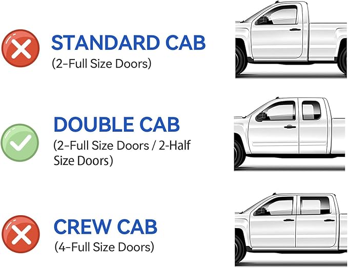 Window Visors Rain Guards for 2007-2021 Toyota Tundra Extended Cabs,