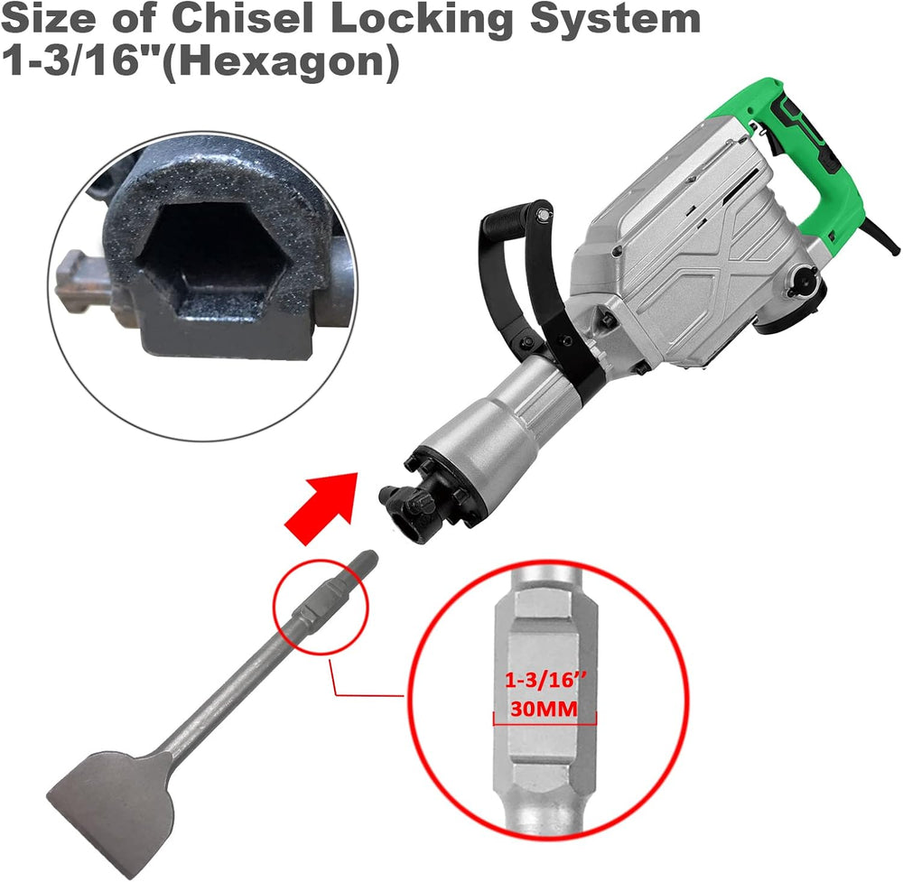 JACKCHEN 4 Inch Wide Tile & Removing Tile and Stone Chisel for hex.30mm D...