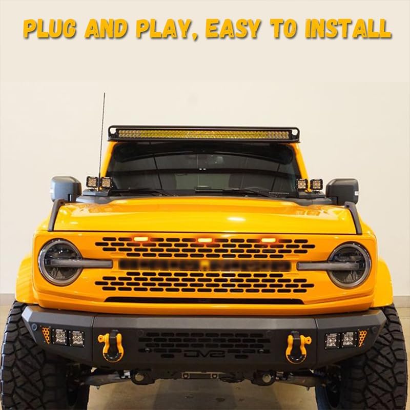 LED Grill Lights for Ford Bronco 2021 2022 2023 2024 2025 2/4-Door Badlands W...