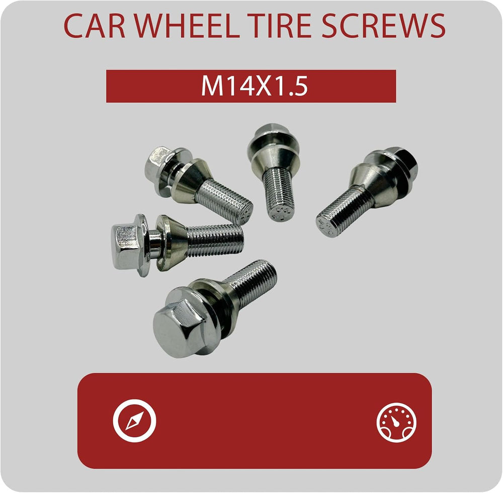 5Pcs M14x1.5 Wheel Lug Stud Bolts for Volvo XC60 V60 S80 31423735 | for Volvo...