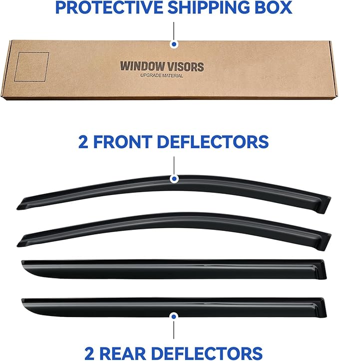 Window Visors Rain Guards for 2005 2006 2007 2008 2009 2010 Honda Odyssey