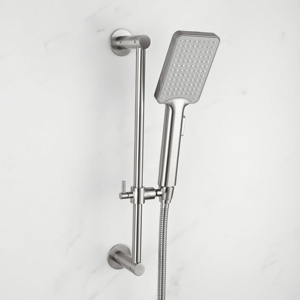 Shower Slide Bar Adjustable Handheld Shower Head Holder Wall Mount - 15inch A...