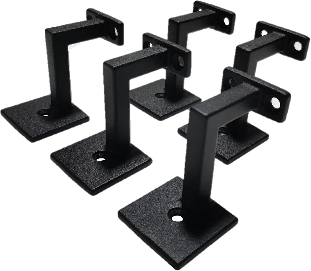 Square Handrail Brackets for Staircase Stair Railing Brackets with Screws (Pa...