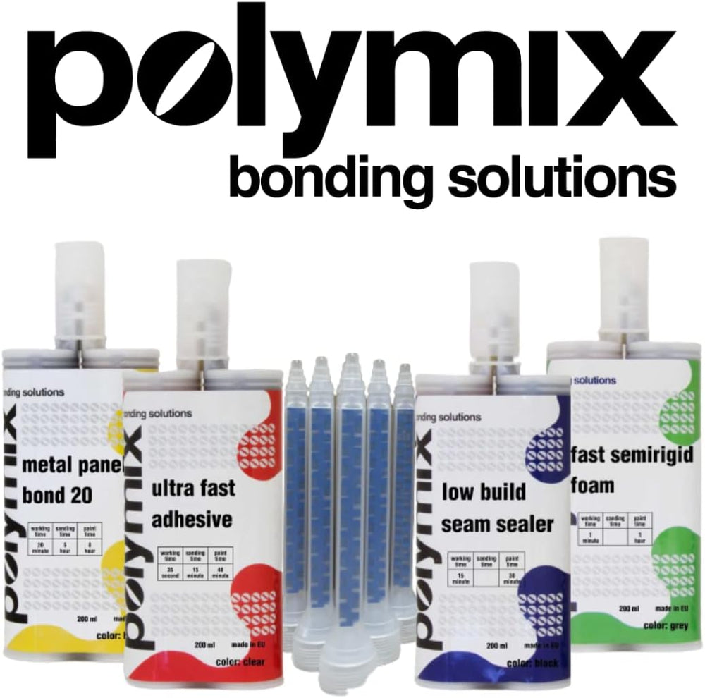 Polymix Panel Bond 20 Adhesive 200ml Cartridge, 2 Mixing Nozzles