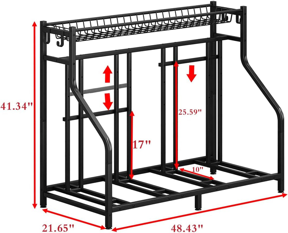Garage Bike Rack Storage 4 bikes Stand Organizer Adjustable Holds
