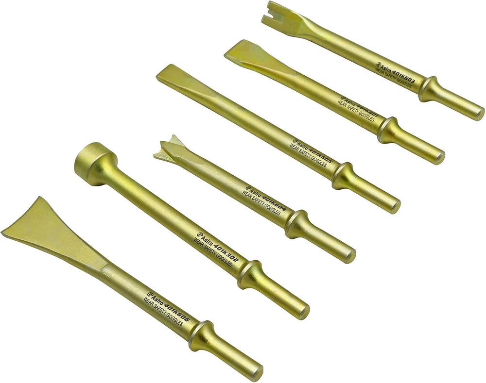 Astro Tools 401K6 6-Piece Heavy Duty THOR Air Hammer, Chisel & Cutter Bit...