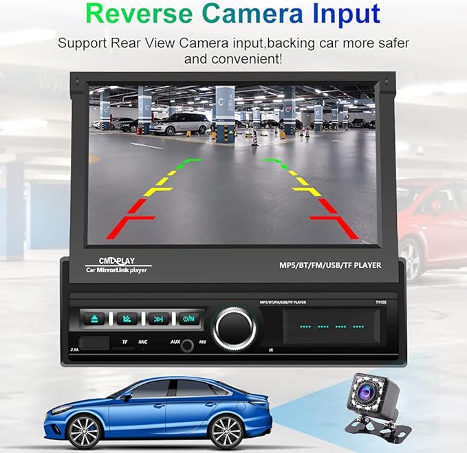 Hikity Single Din Touchscreen Car Stereo 7 Inch Touch Screen Car Radio