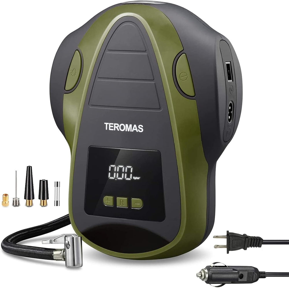 Tire Inflator Portable Air Compressor, Air Pump DC/AC for Car Tires 12V DC an...