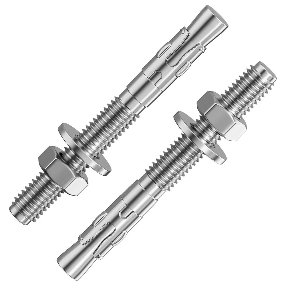 Wensilon 50Pcs 1/4x2-1/2 Inch Standard Fasteners for Heavy-Duty 304 Stainless...
