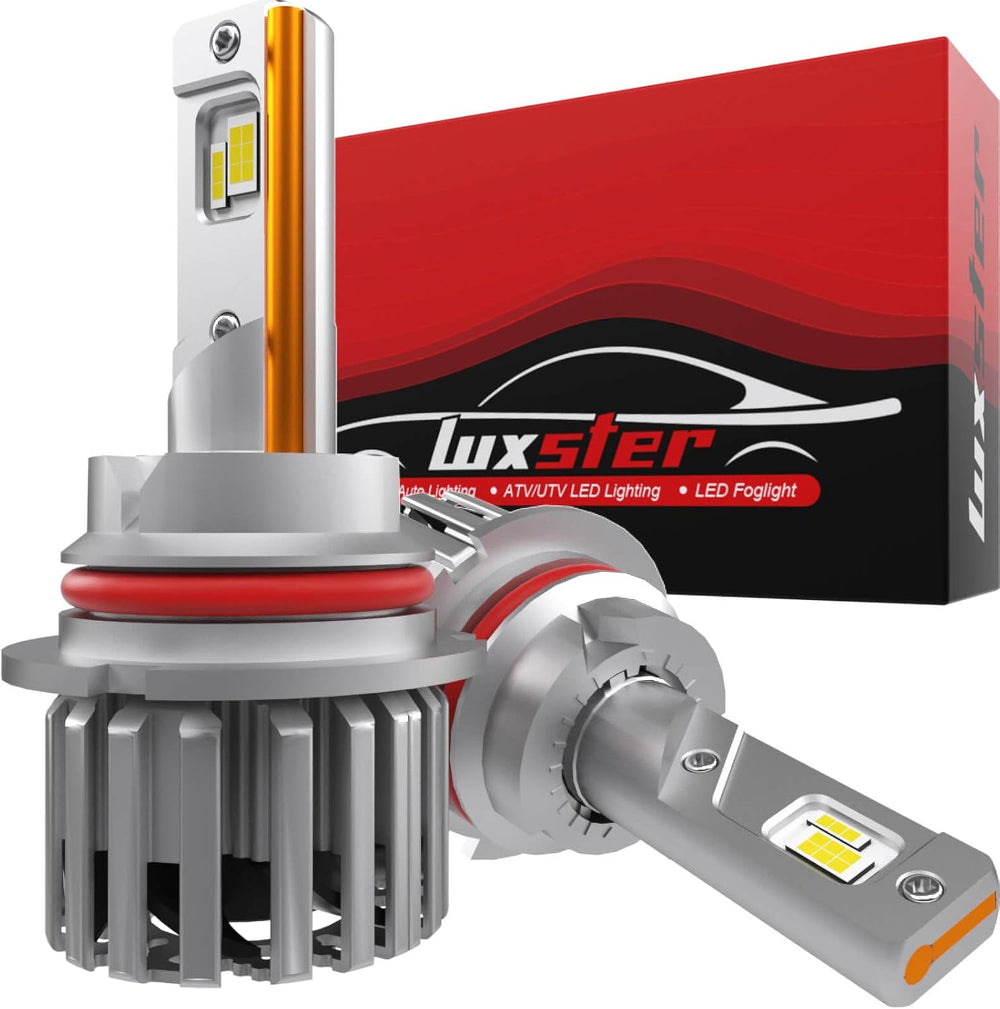 LUXSTER HolyKnight 9007 HB5 30000lm 55W LED Light Bulbs, Dual Beam, Adjustabl...