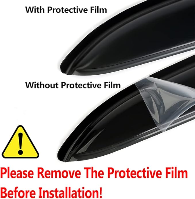 94512 Side Window Wind Deflector, Dark Smoke Nice Window Visor fit (4pc)