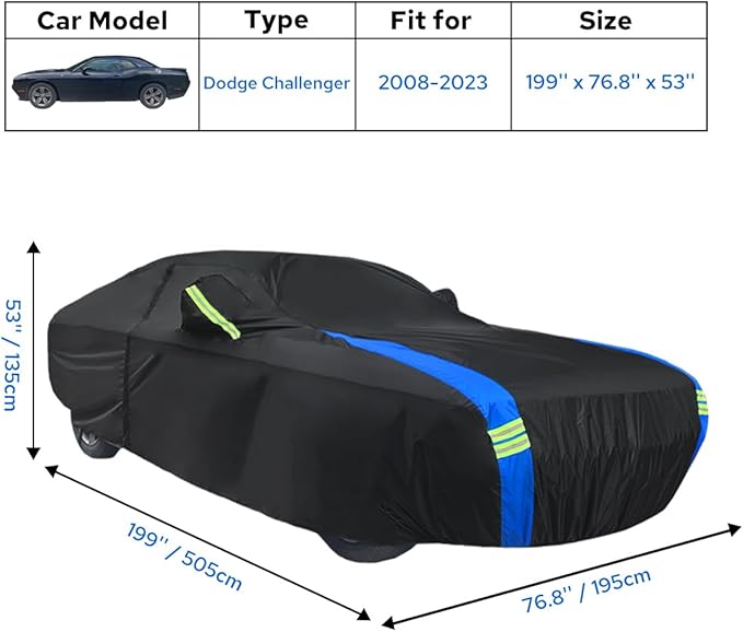 Avecrew Dodge Challenger Car Cover Waterproof All Weather
